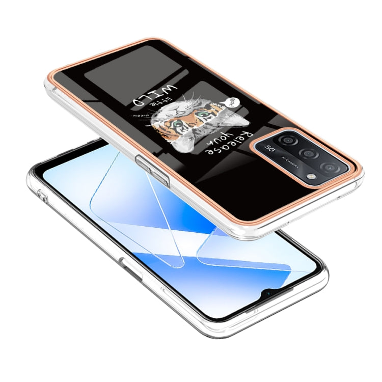 For OPPO A55 5G / A53s 5G / A54 4G Electroplating Marble Dual-side IMD Phone Case(Natural Growth) by buy2fix