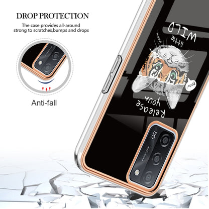 For OPPO A55 5G / A53s 5G / A54 4G Electroplating Marble Dual-side IMD Phone Case(Natural Growth) by buy2fix