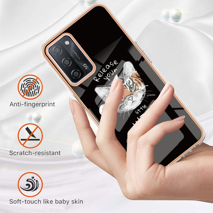 For OPPO A55 5G / A53s 5G / A54 4G Electroplating Marble Dual-side IMD Phone Case(Natural Growth) by buy2fix