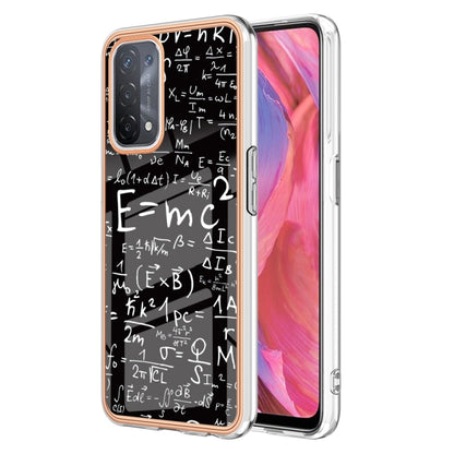 For OPPO A74 / A93 5G / A54 5G / A93s 5G Electroplating Marble Dual-side IMD Phone Case(Equation) by buy2fix