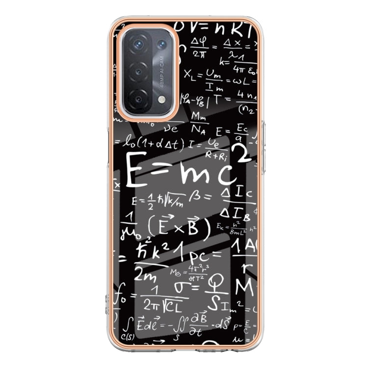 For OPPO A74 / A93 5G / A54 5G / A93s 5G Electroplating Marble Dual-side IMD Phone Case(Equation) by buy2fix