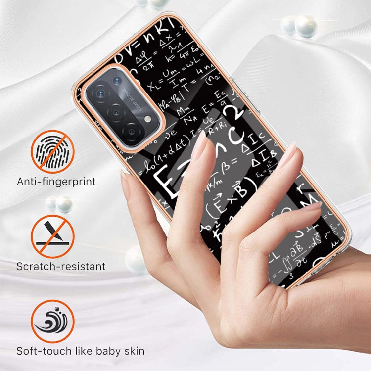 For OPPO A74 / A93 5G / A54 5G / A93s 5G Electroplating Marble Dual-side IMD Phone Case(Equation) by buy2fix