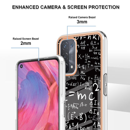 For OPPO A74 / A93 5G / A54 5G / A93s 5G Electroplating Marble Dual-side IMD Phone Case(Equation) by buy2fix