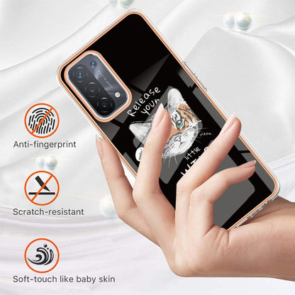 For OPPO A74 / A93 5G / A54 5G / A93s 5G Electroplating Marble Dual-side IMD Phone Case(Natural Growth) by buy2fix