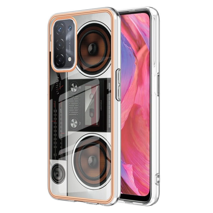 For OPPO A74 / A93 5G / A54 5G / A93s 5G Electroplating Marble Dual-side IMD Phone Case(Retro Radio) by buy2fix