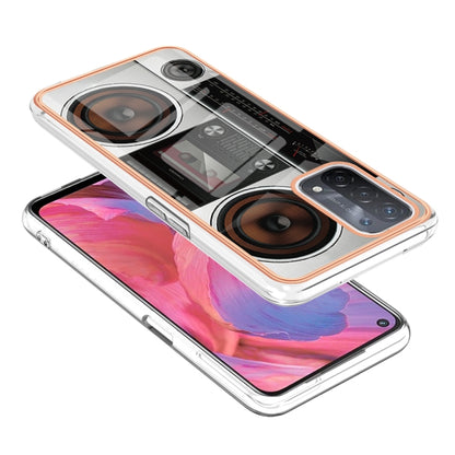 For OPPO A74 / A93 5G / A54 5G / A93s 5G Electroplating Marble Dual-side IMD Phone Case(Retro Radio) by buy2fix