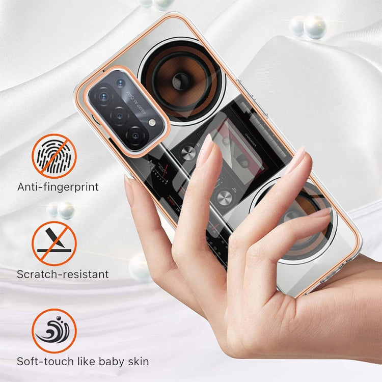 For OPPO A74 / A93 5G / A54 5G / A93s 5G Electroplating Marble Dual-side IMD Phone Case(Retro Radio) by buy2fix