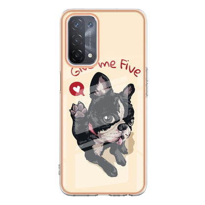 For OPPO A74 / A93 5G / A54 5G / A93s 5G Electroplating Marble Dual-side IMD Phone Case(Lucky Dog) by buy2fix