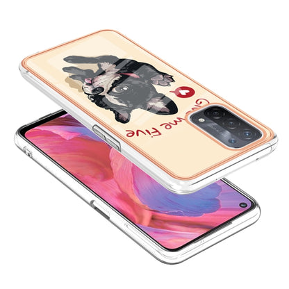 For OPPO A74 / A93 5G / A54 5G / A93s 5G Electroplating Marble Dual-side IMD Phone Case(Lucky Dog) by buy2fix
