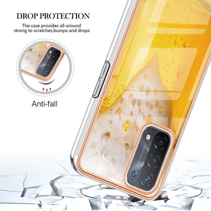 For OPPO A74 / A93 5G / A54 5G / A93s 5G Electroplating Marble Dual-side IMD Phone Case(Draft Beer) by buy2fix