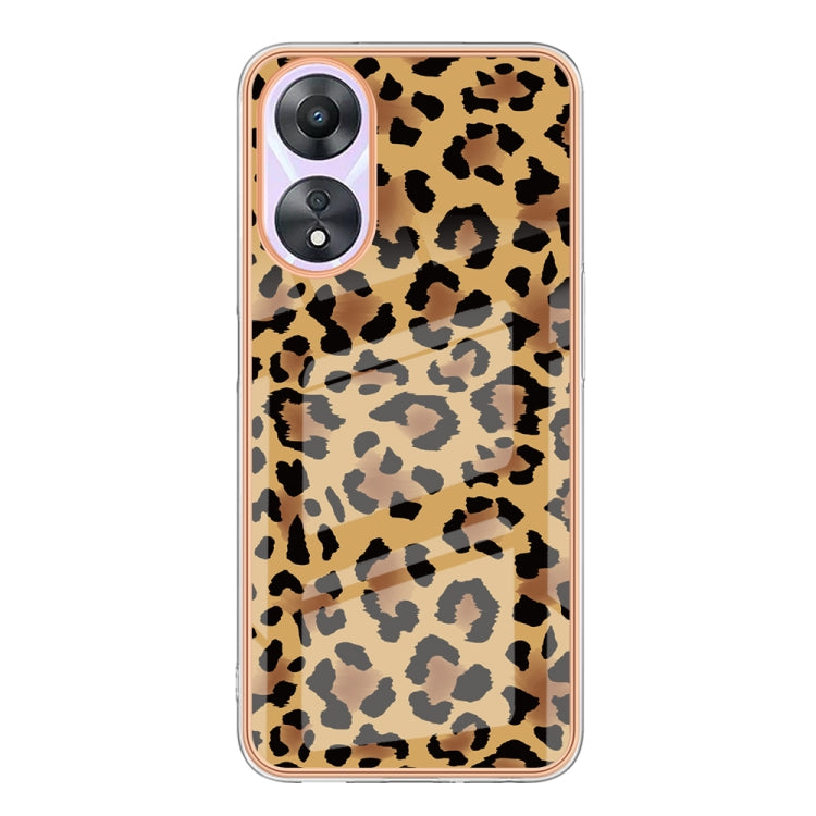 For OPPO A78 / A58 Electroplating Marble Dual-side IMD Phone Case(Leopard Print) by buy2fix