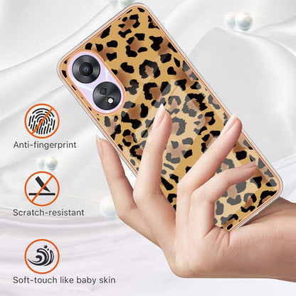 For OPPO A78 / A58 Electroplating Marble Dual-side IMD Phone Case(Leopard Print) by buy2fix