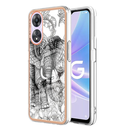 For OPPO A78 / A58 Electroplating Marble Dual-side IMD Phone Case(Totem Elephant) by buy2fix