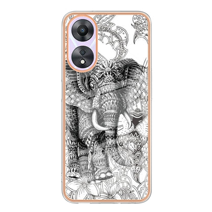 For OPPO A78 / A58 Electroplating Marble Dual-side IMD Phone Case(Totem Elephant) by buy2fix