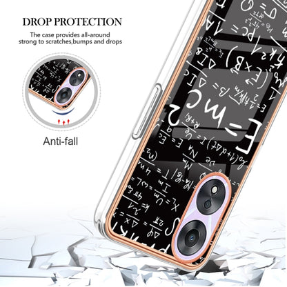 For OPPO A78 / A58 Electroplating Marble Dual-side IMD Phone Case(Equation) by buy2fix