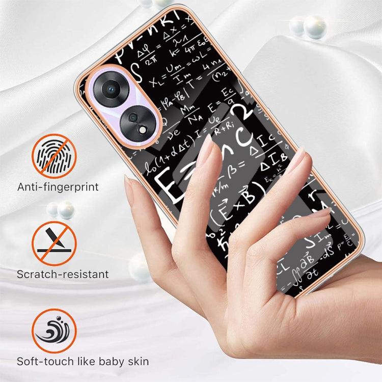 For OPPO A78 / A58 Electroplating Marble Dual-side IMD Phone Case(Equation) by buy2fix