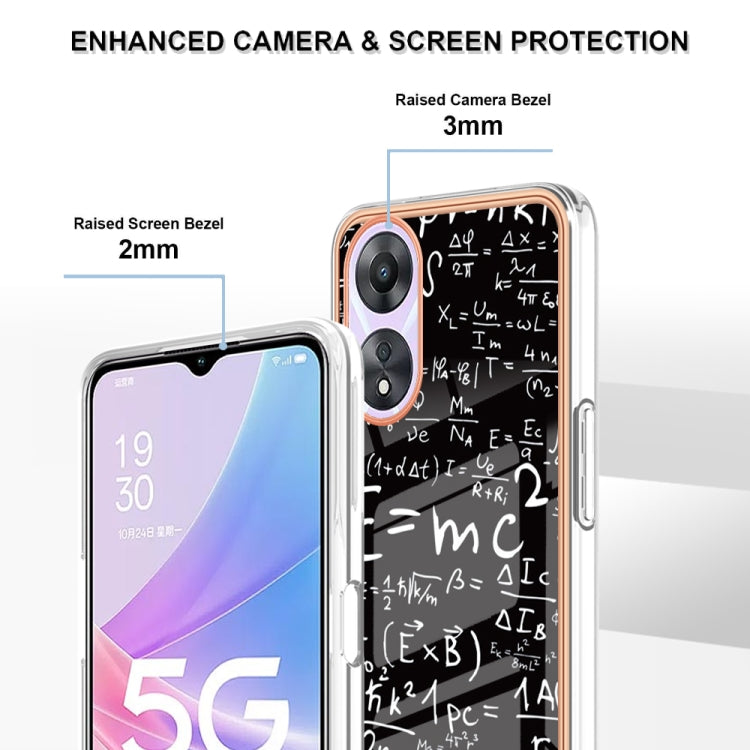 For OPPO A78 / A58 Electroplating Marble Dual-side IMD Phone Case(Equation) by buy2fix