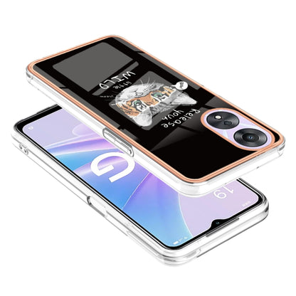 For OPPO A78 / A58 Electroplating Marble Dual-side IMD Phone Case(Natural Growth) by buy2fix