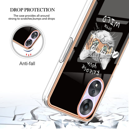 For OPPO A78 / A58 Electroplating Marble Dual-side IMD Phone Case(Natural Growth) by buy2fix