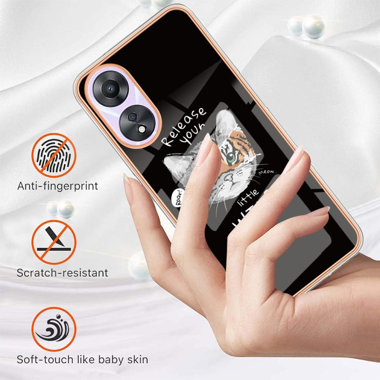 For OPPO A78 / A58 Electroplating Marble Dual-side IMD Phone Case(Natural Growth) by buy2fix