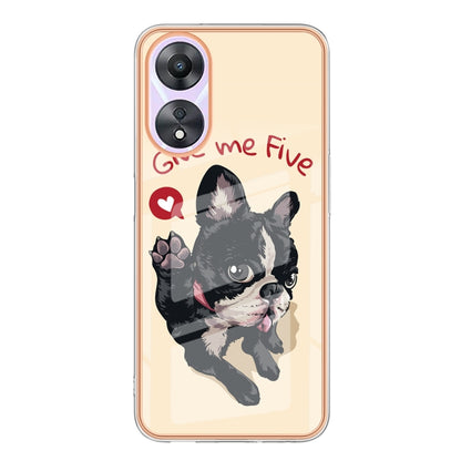 For OPPO A78 / A58 Electroplating Marble Dual-side IMD Phone Case(Lucky Dog) by buy2fix