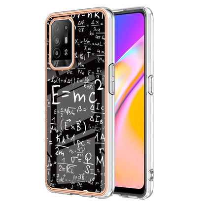 For OPPO A94 5G / A95 5G Electroplating Marble Dual-side IMD Phone Case(Equation) by buy2fix