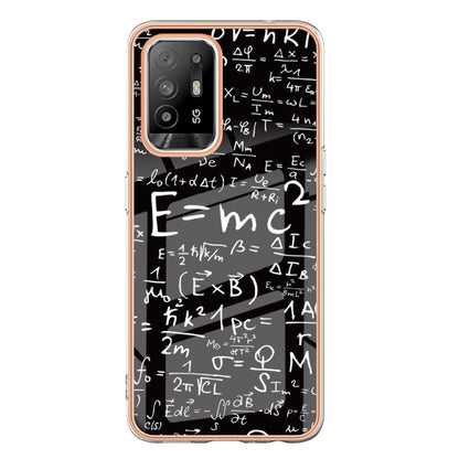 For OPPO A94 5G / A95 5G Electroplating Marble Dual-side IMD Phone Case(Equation) by buy2fix