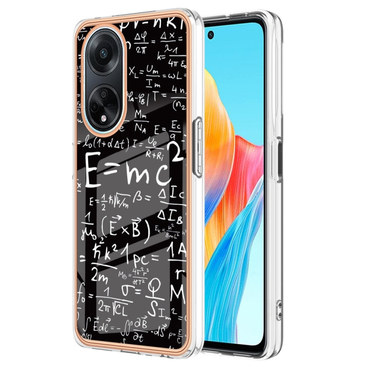 For OPPO A98 Electroplating Marble Dual-side IMD Phone Case(Equation) by buy2fix
