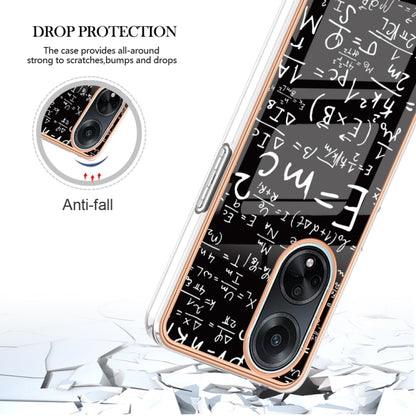 For OPPO A98 Electroplating Marble Dual-side IMD Phone Case(Equation) by buy2fix