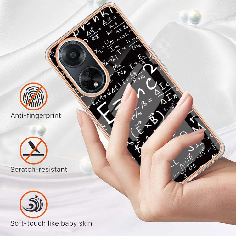 For OPPO A98 Electroplating Marble Dual-side IMD Phone Case(Equation) by buy2fix