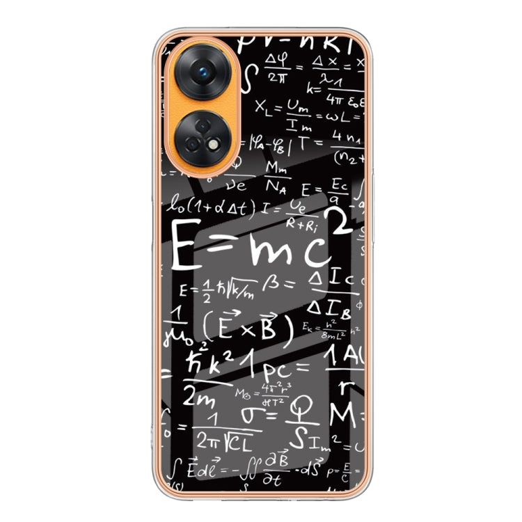 For OPPO Reno8 T 4G Electroplating Marble Dual-side IMD Phone Case(Equation) by buy2fix