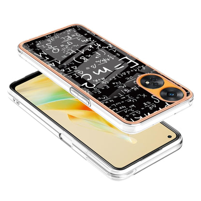 For OPPO Reno8 T 4G Electroplating Marble Dual-side IMD Phone Case(Equation) by buy2fix