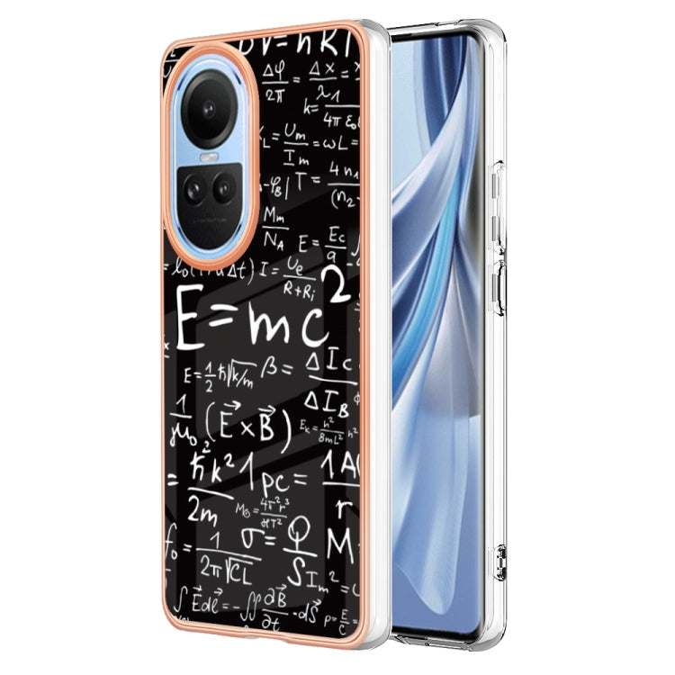 For OPPO Reno10 5G Global Electroplating Marble Dual-side IMD Phone Case(Equation) by buy2fix