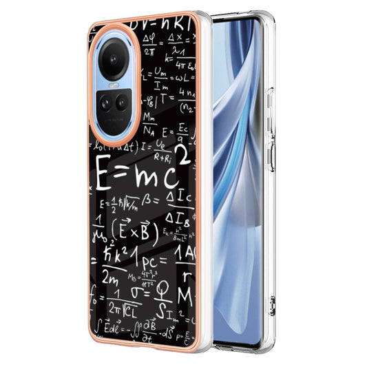 For OPPO Reno10 5G Global Electroplating Marble Dual-side IMD Phone Case(Equation) by buy2fix