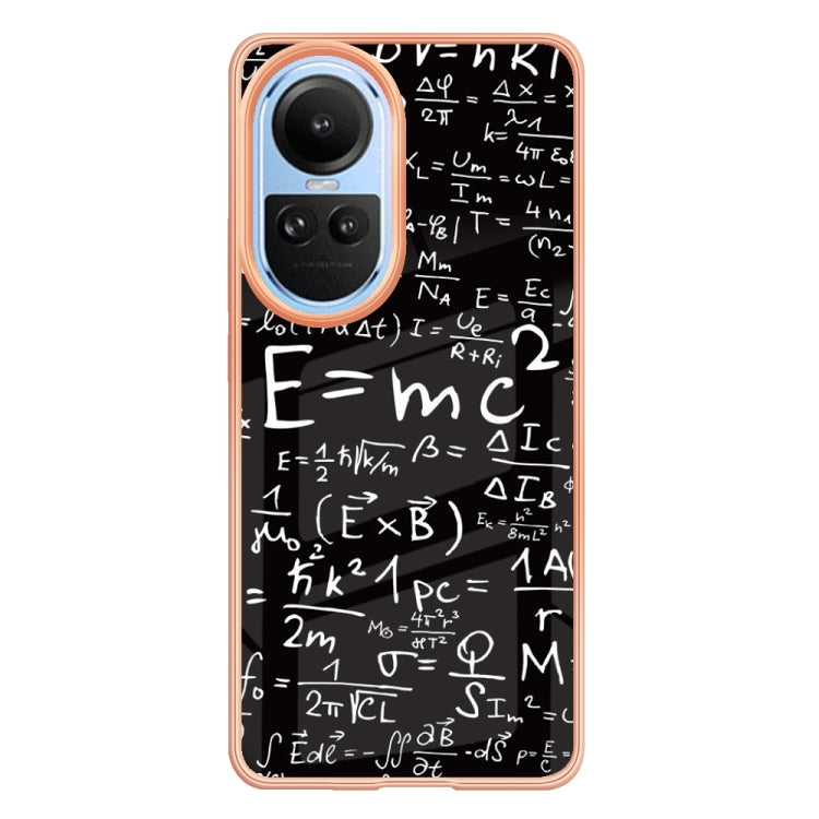 For OPPO Reno10 5G Global Electroplating Marble Dual-side IMD Phone Case(Equation) by buy2fix