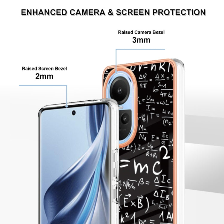 For OPPO Reno10 5G Global Electroplating Marble Dual-side IMD Phone Case(Equation) by buy2fix