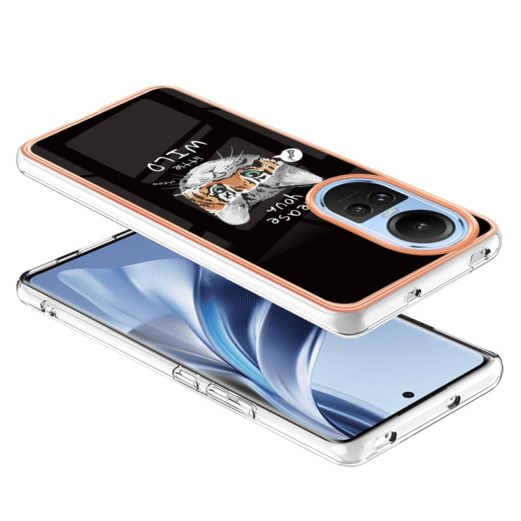 For OPPO Reno10 5G Global Electroplating Marble Dual-side IMD Phone Case(Natural Growth) by buy2fix