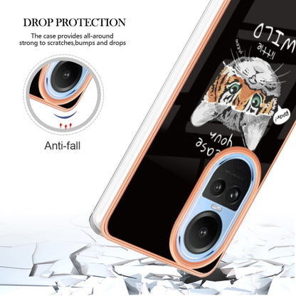 For OPPO Reno10 5G Global Electroplating Marble Dual-side IMD Phone Case(Natural Growth) by buy2fix