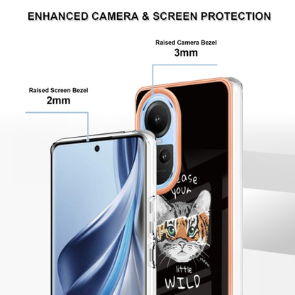 For OPPO Reno10 5G Global Electroplating Marble Dual-side IMD Phone Case(Natural Growth) by buy2fix