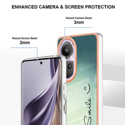 For OPPO Reno10 Pro 5G Global Electroplating Marble Dual-side IMD Phone Case(Smile) by buy2fix