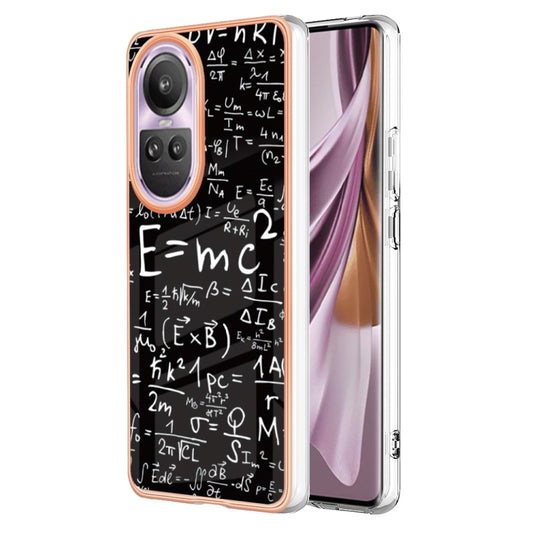 For OPPO Reno10 Pro 5G Global Electroplating Marble Dual-side IMD Phone Case(Equation) by buy2fix