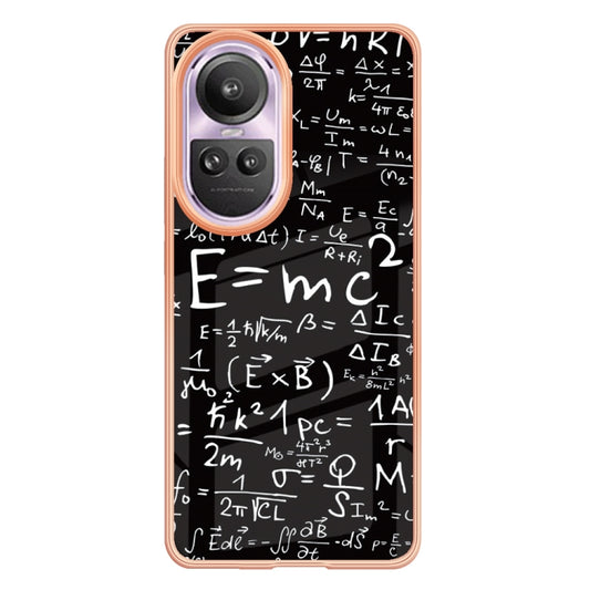 For OPPO Reno10 Pro 5G Global Electroplating Marble Dual-side IMD Phone Case(Equation) by buy2fix