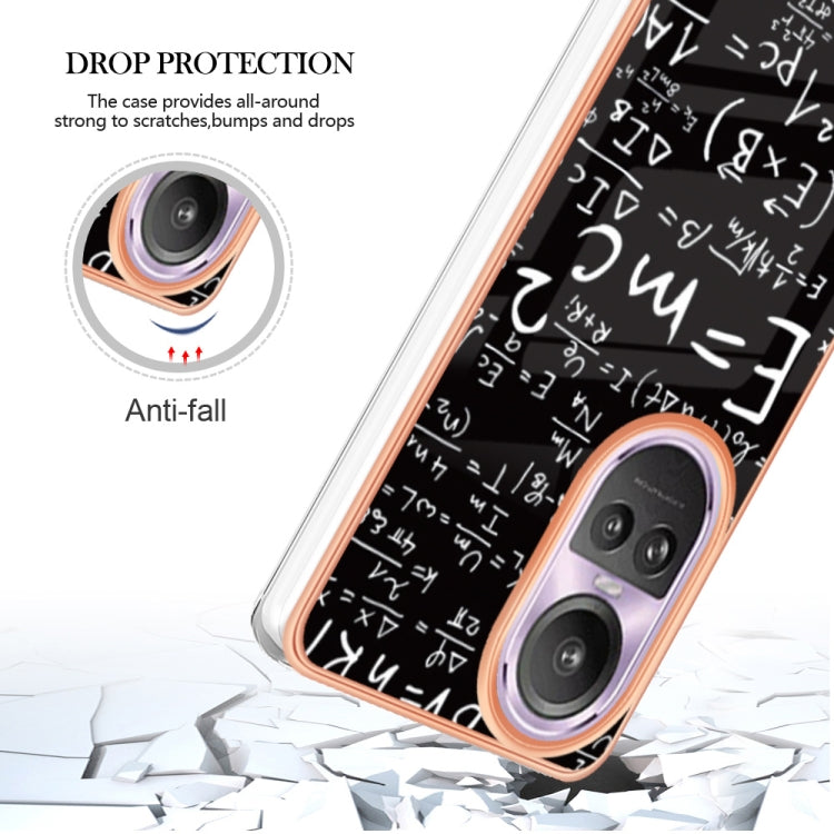 For OPPO Reno10 Pro 5G Global Electroplating Marble Dual-side IMD Phone Case(Equation) by buy2fix