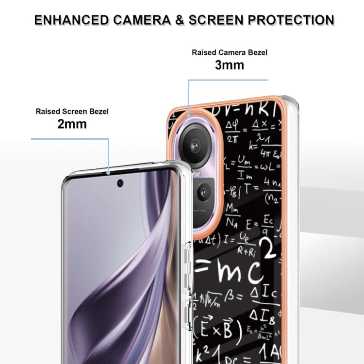 For OPPO Reno10 Pro 5G Global Electroplating Marble Dual-side IMD Phone Case(Equation) by buy2fix