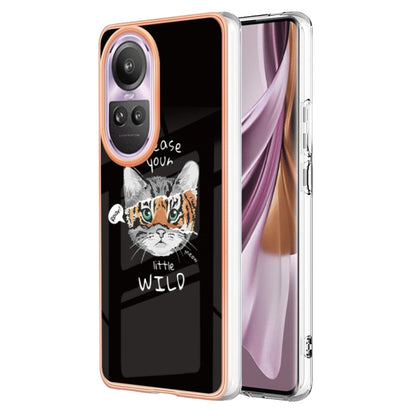 For OPPO Reno10 Pro 5G Global Electroplating Marble Dual-side IMD Phone Case(Natural Growth) by buy2fix