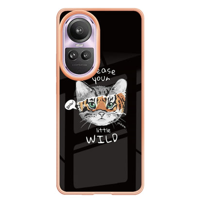 For OPPO Reno10 Pro 5G Global Electroplating Marble Dual-side IMD Phone Case(Natural Growth) by buy2fix