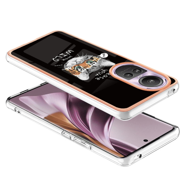 For OPPO Reno10 Pro 5G Global Electroplating Marble Dual-side IMD Phone Case(Natural Growth) by buy2fix