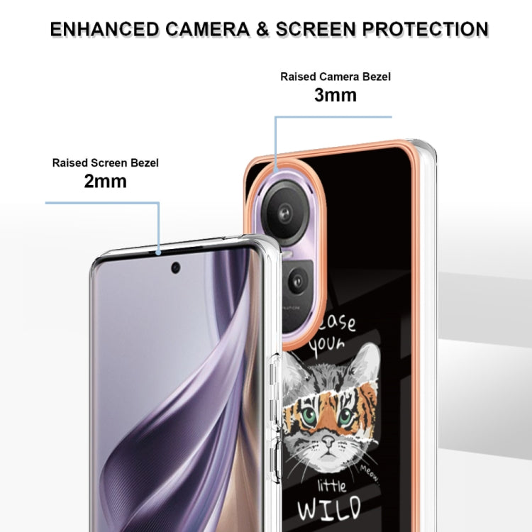 For OPPO Reno10 Pro 5G Global Electroplating Marble Dual-side IMD Phone Case(Natural Growth) by buy2fix