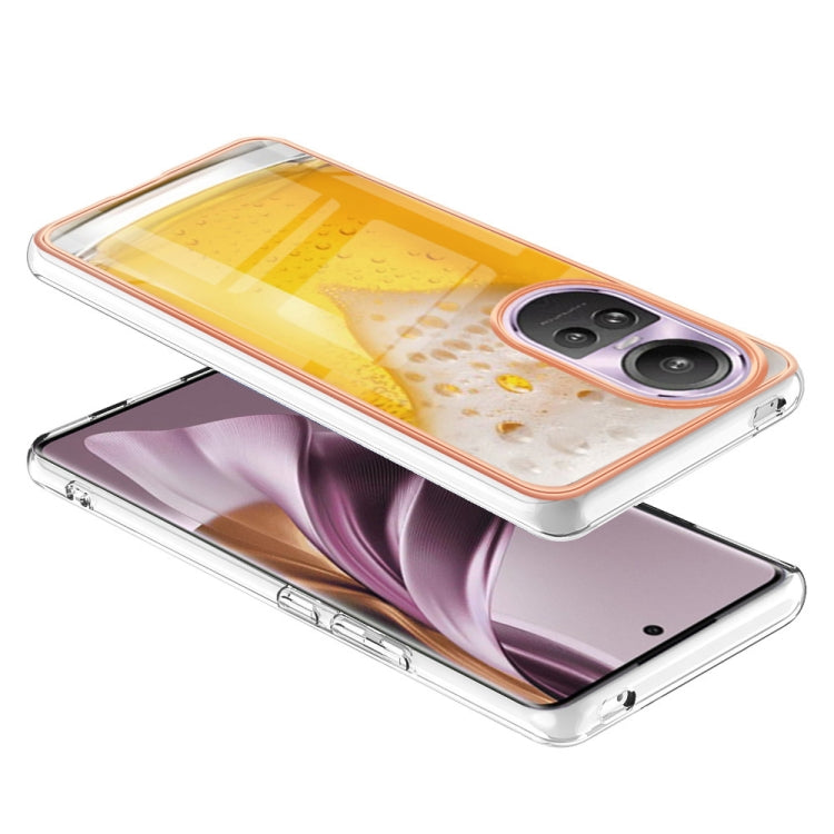 For OPPO Reno10 Pro 5G Global Electroplating Marble Dual-side IMD Phone Case(Draft Beer) by buy2fix