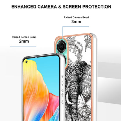 For OPPO A78 4G Electroplating Marble Dual-side IMD Phone Case(Totem Elephant) by buy2fix